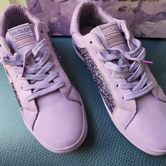 Vintage Havana Flora Sz 11 NWT in Orig. Box Purple Star Sneakers with Glitter - Picture 6 of 11